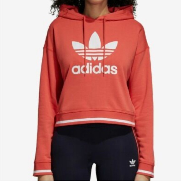 adidas Tops - ADIDAS Trefoil Active Icon Cropped Hoodie